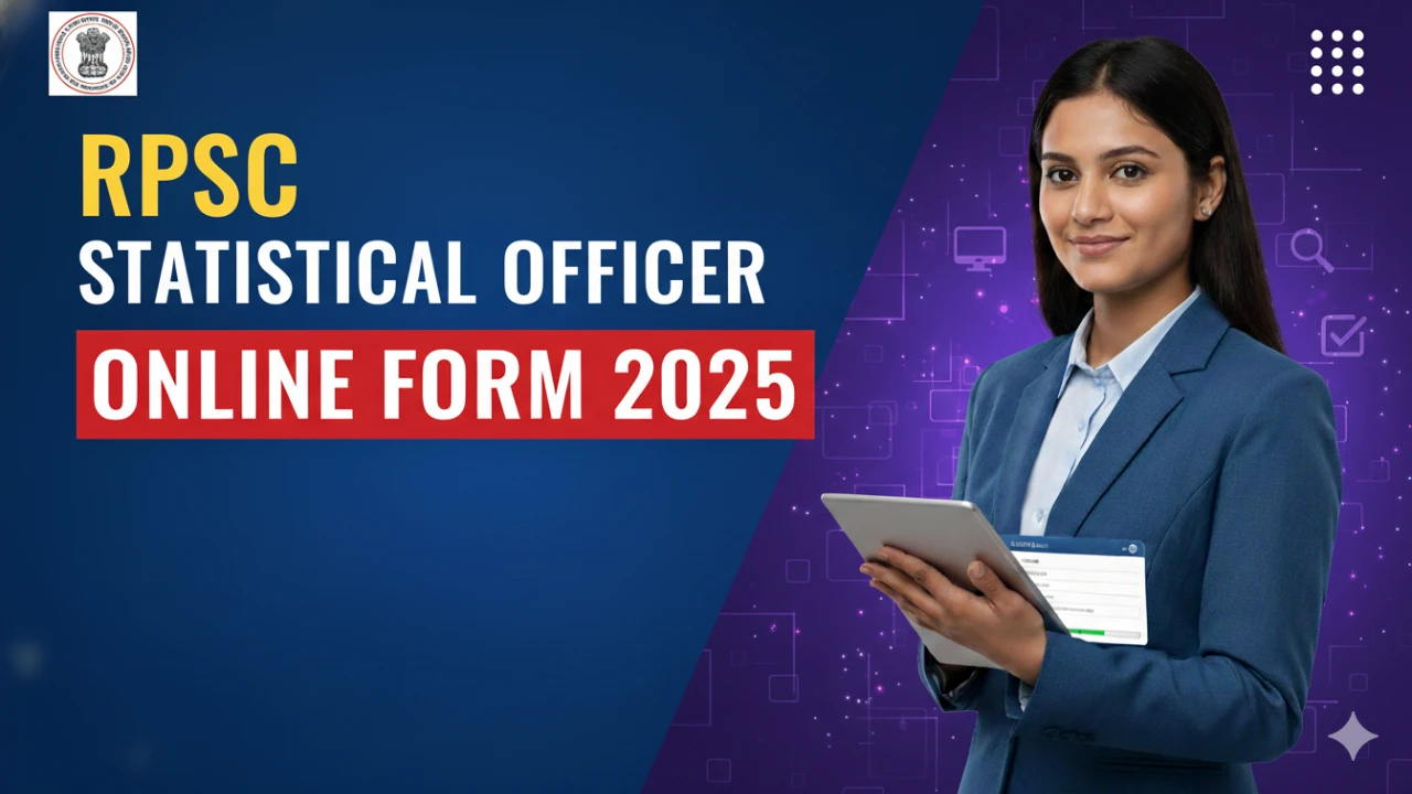 RPSC Statistical Officer Online Form 2025